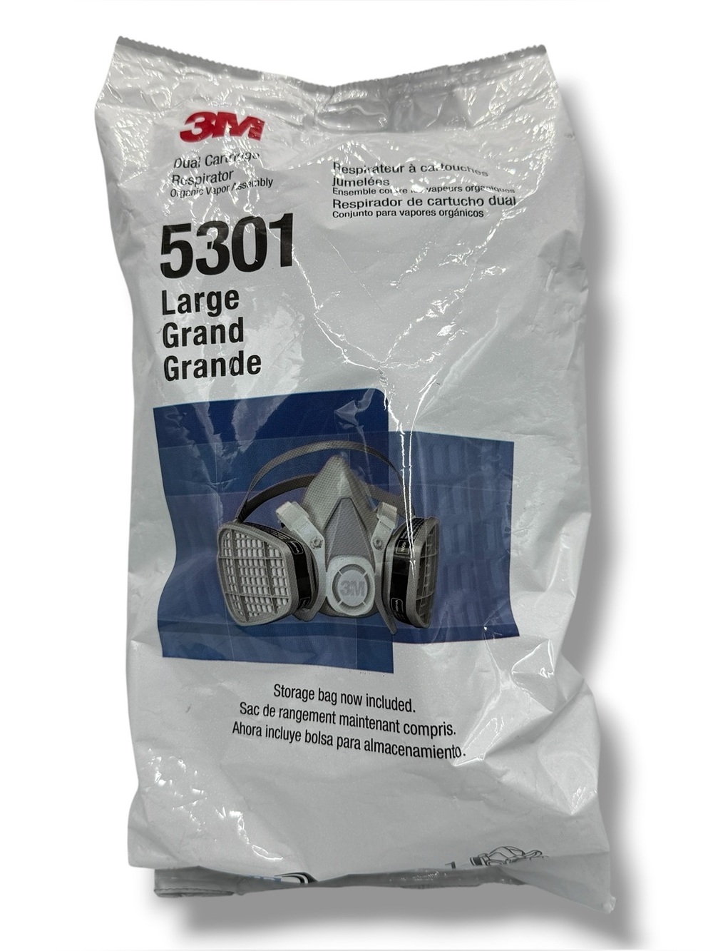 3M 5301 Disposable Half Face Respirator Facepiece‎ Mask OV Organic Vapor LARGE